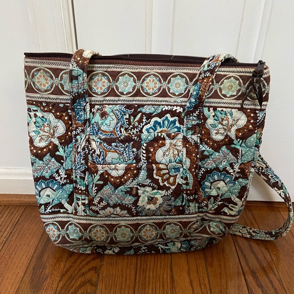 Vera Bradley Java Blue Tote/Diaper Bag. - Picture 3 of 6